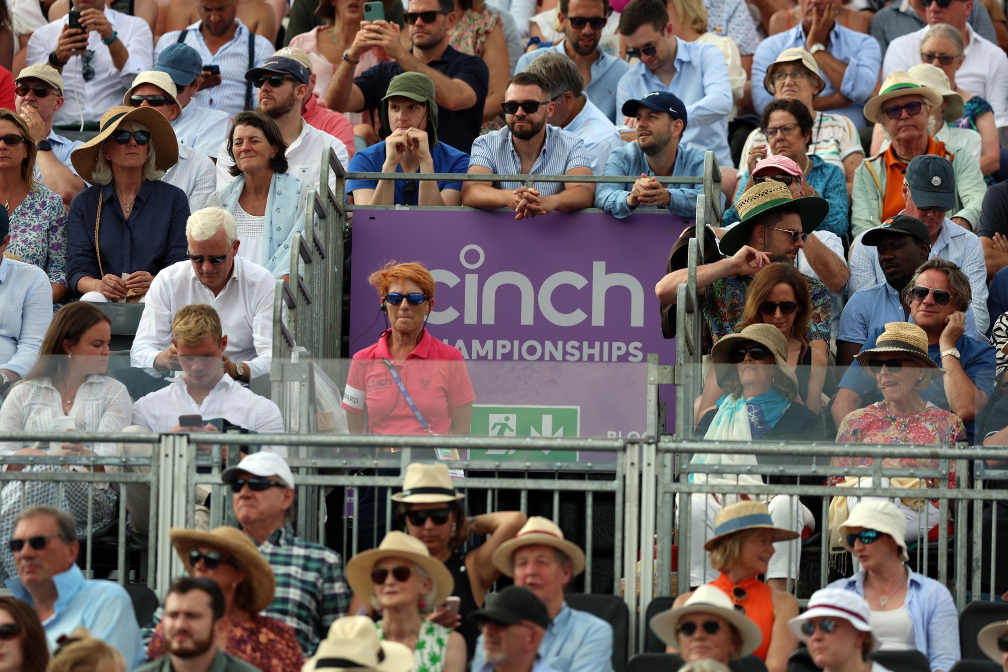 A Steward standing in the crowd at the Queen's Club